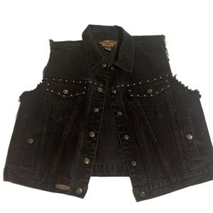 Harley Davidson Studded Black Vest